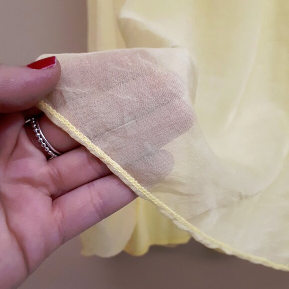 TODAY FASHION 100% Silk Ibiza Sun Dress with Adjustable Sraps in Pastel Yellow - Picture 8 of 12